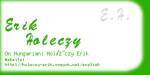 erik holeczy business card